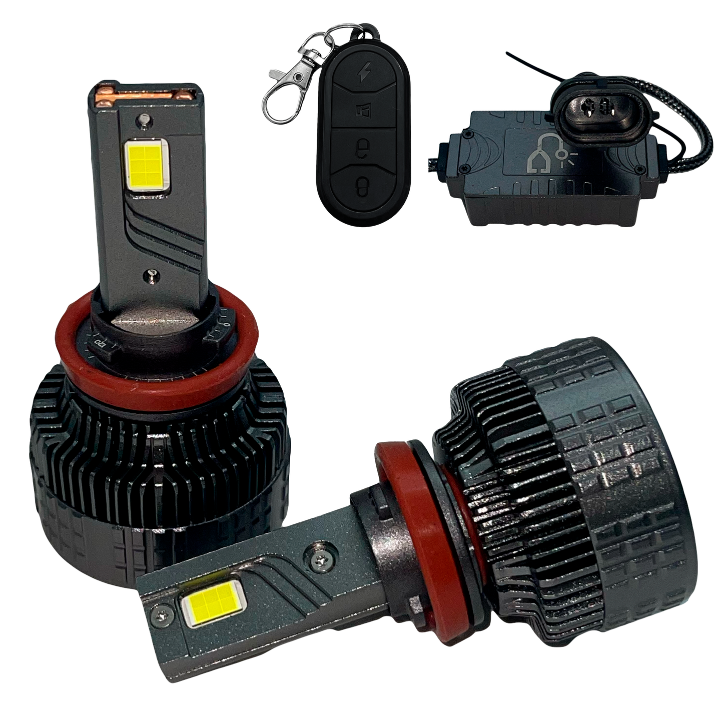 Kit de Focos de LED DR.L13 con Control Regulador de Intensidad 6000K 12/24V cc