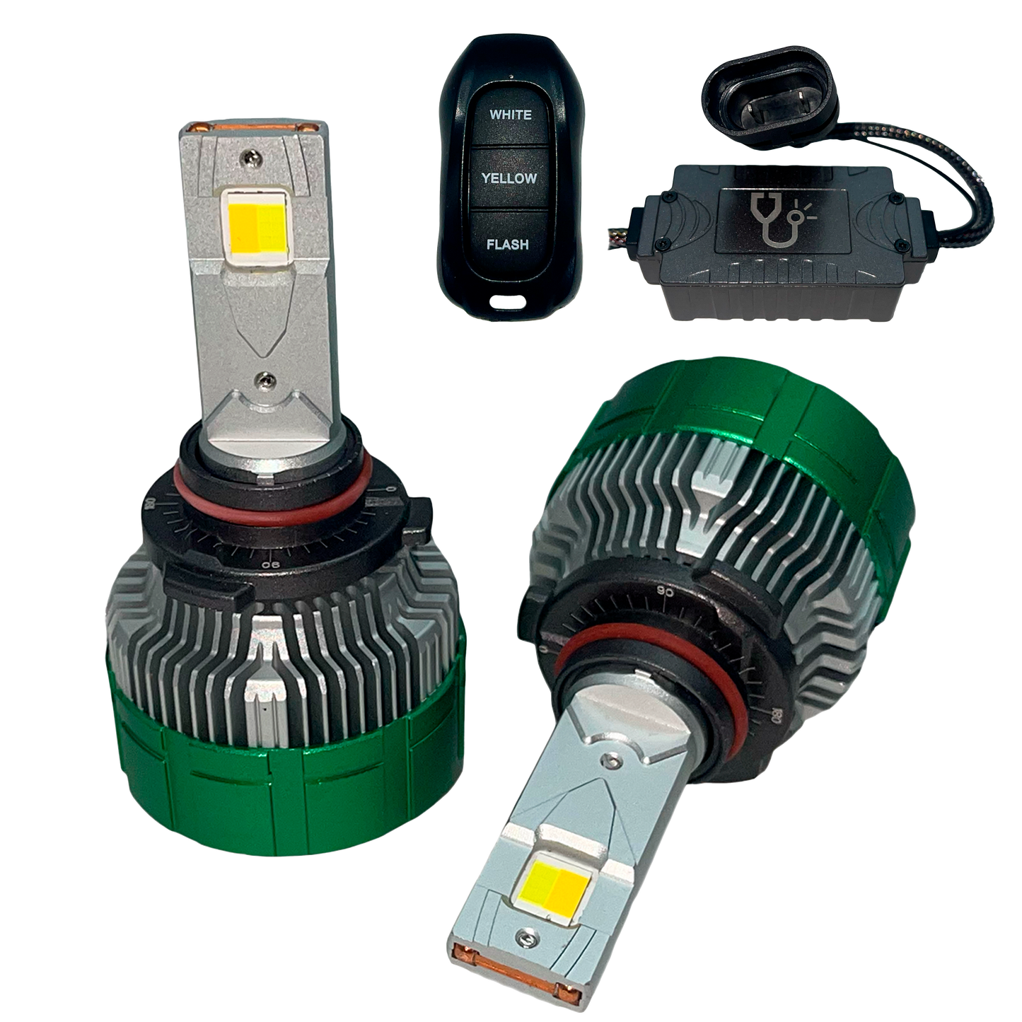 Kit de Focos de LED DR.L14 6000K Estrobo Blanco/Ámbar con Control 12/24V cc