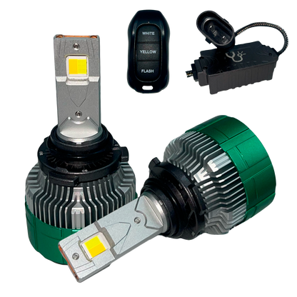 Kit de Focos de LED DR.L14 6000K Estrobo Blanco/Ámbar con Control 12/24V cc