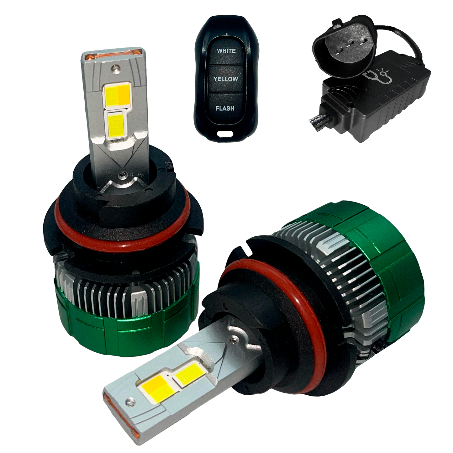 Kit de Focos de LED DR.L14 6000K Estrobo Blanco/Ámbar con Control 12/24V cc