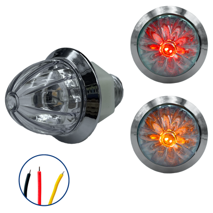 Plafón Led 1" Fijo+Estrobo Dual Color Rojo (12V cc)