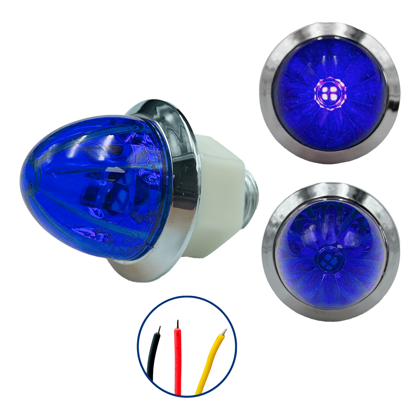 Plafón Led 1" Fijo+Estrobo 12/24V cc