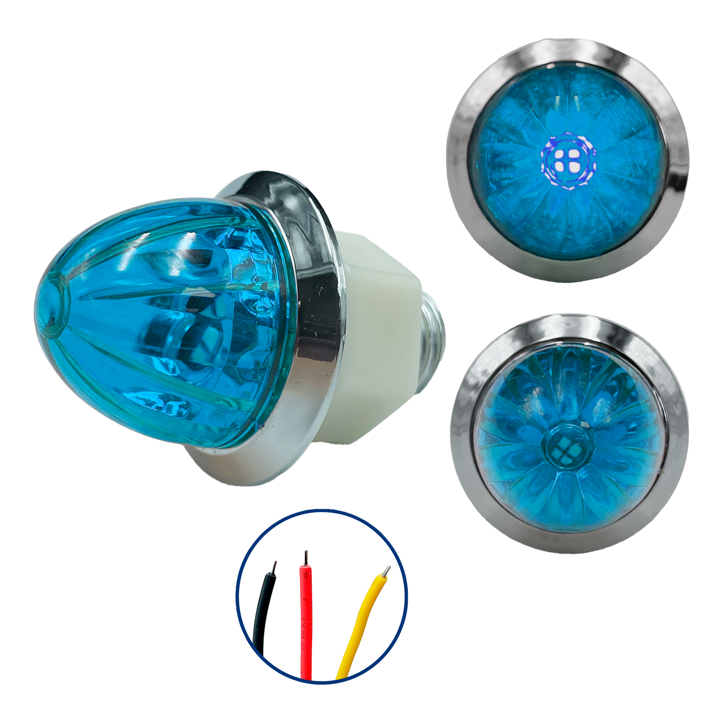 Plafón Led 1" Fijo+Estrobo 12/24V cc