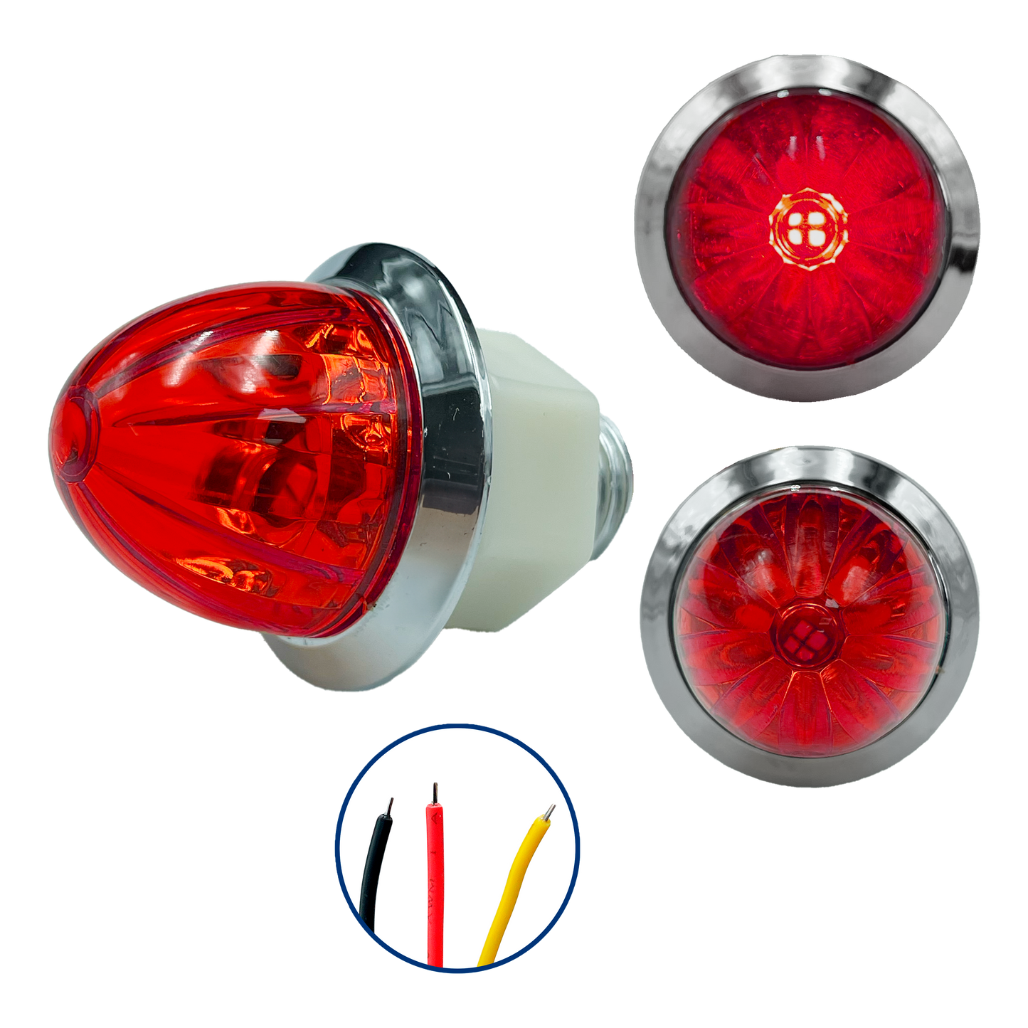 Plafón Led 1" Fijo+Estrobo 12/24V cc