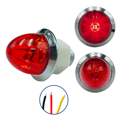 Plafón Led 1" Fijo+Estrobo 12/24V cc