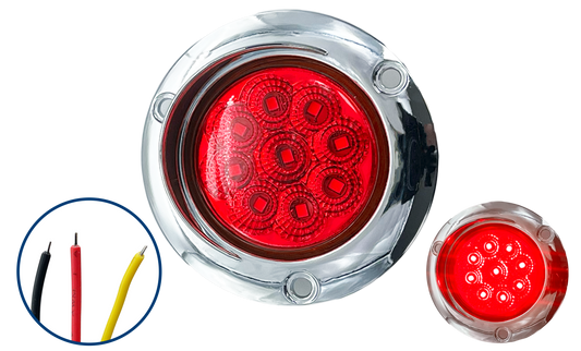 Plafon de Led de 2" de 9 Leds con Visera 12/24 V cc