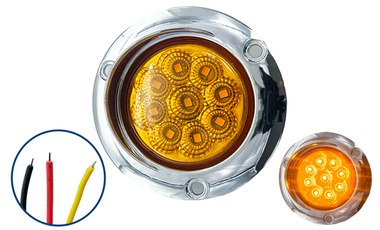 Plafon de Led de 2" de 9 Leds con Visera 12/24 V cc