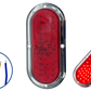 Plafón Led Ovalado de 66 Leds de Sobre Poner Alta/Baja + Estrobo con Brida Cromada de 12/24 V cc