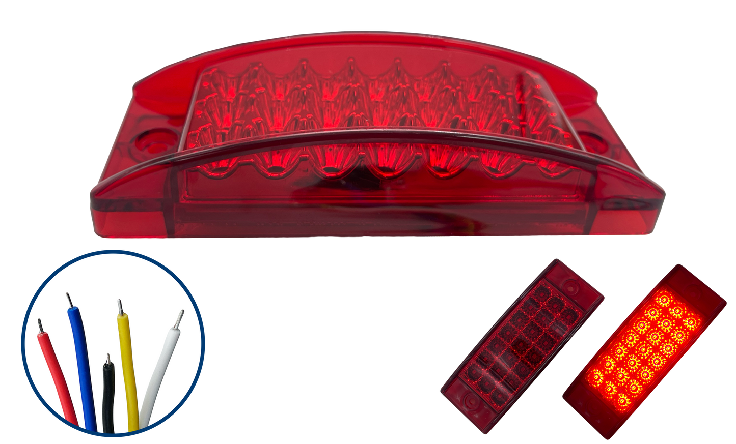 Plafon de led Rectangular con 21 Leds Color Rojo