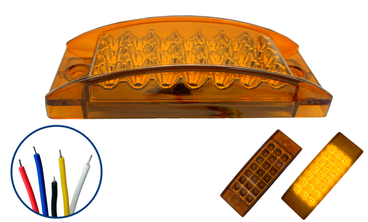 Plafon de Led Rectangular de 21 Leds Color Ambar