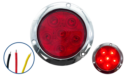 Plafón Led 4" Estrobo con 5 Leds Con Brida Cromada