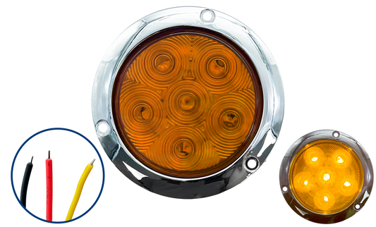 Plafón Led 4" Estrobo con 5 Leds Con Brida Cromada