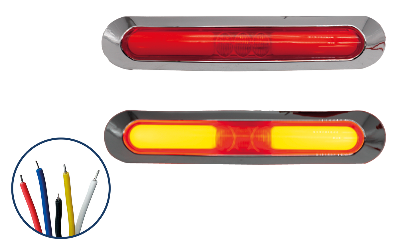 Plafón Led Lateral 3 Led Gel 4 Funciones 12/24V cc