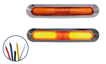 Plafón Led Lateral 3 Led Gel 4 Funciones 12/24V cc