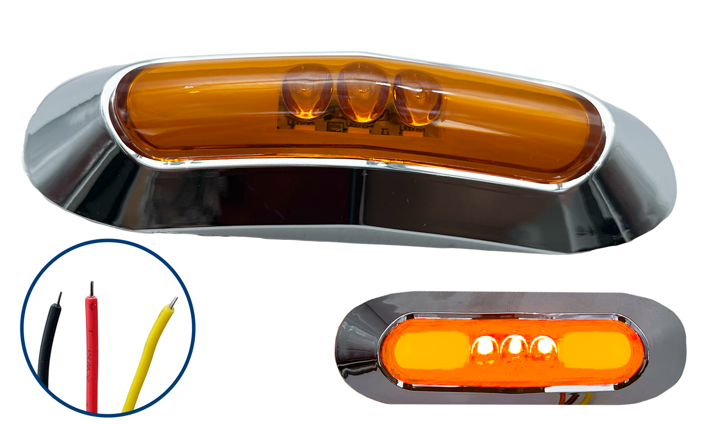 Plafon de Led Lateral 3 Led Gel 4 Funciones Chico Ambar