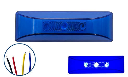 Plafon de Led Gel Lateral Kenworth con Estrobo en Color Azul