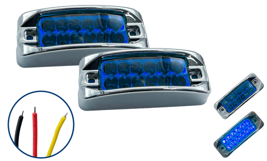 Plafon Led Rectangular de 12 Leds Chico 12/24 V cc