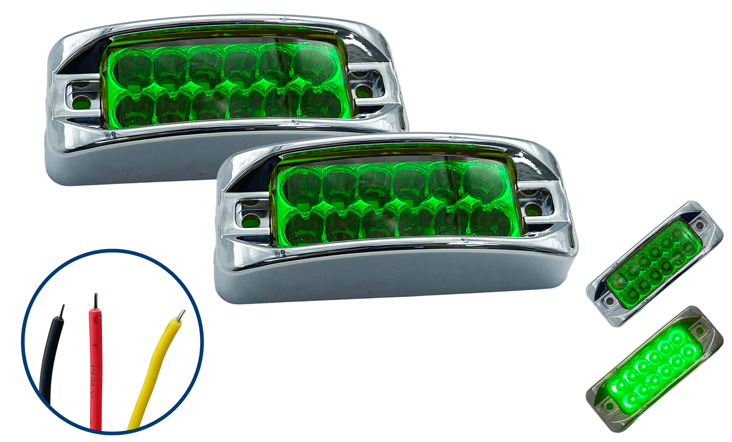 Plafon Led Rectangular de 12 Leds Chico 12/24 V cc