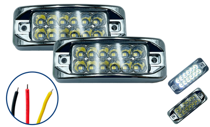 Plafon Led Rectangular de 12 Leds Chico 12/24 V cc