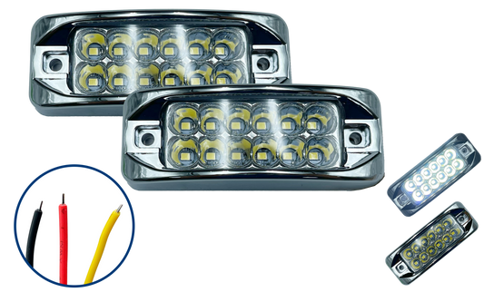 Plafon Led Rectangular de 12 Leds Chico 12/24 V cc