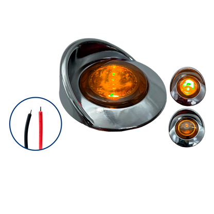 Plafon Led 3 / 4" 12 V cc con Brida Cromada