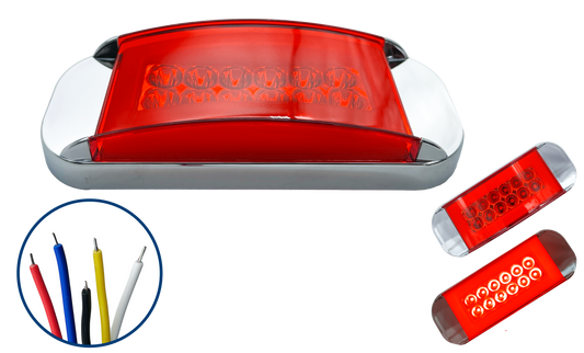 Plafon Led Rectangular Alta/Baja + Estrobo Gel 12/24 V cc