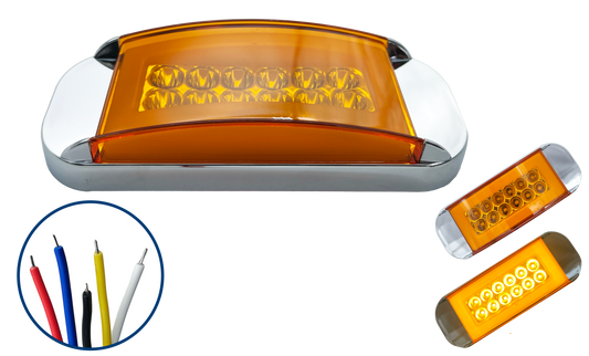 Plafon Led Rectangular Alta/Baja + Estrobo Gel 12/24 V cc