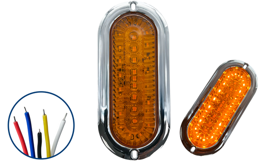 Plafón Led Ovalado Alta/Baja + Estrobo 12V cc