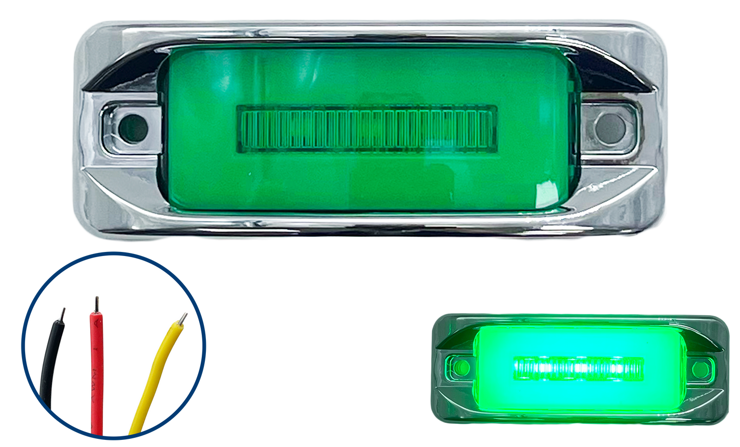 Plafon Led Rectangular con Aro Gel 4 Funciones con Bisel Cromado 12/24 V cc