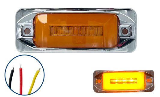 Plafon Led Rectangular con Aro Gel 4 Funciones con Bisel Cromado 12/24 V cc