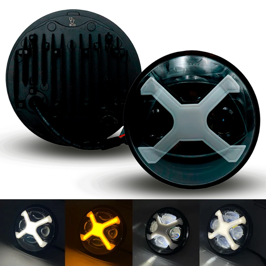 Unidad Redonda Led 4000 4 Lupas Equis X Cob Alta/Baja