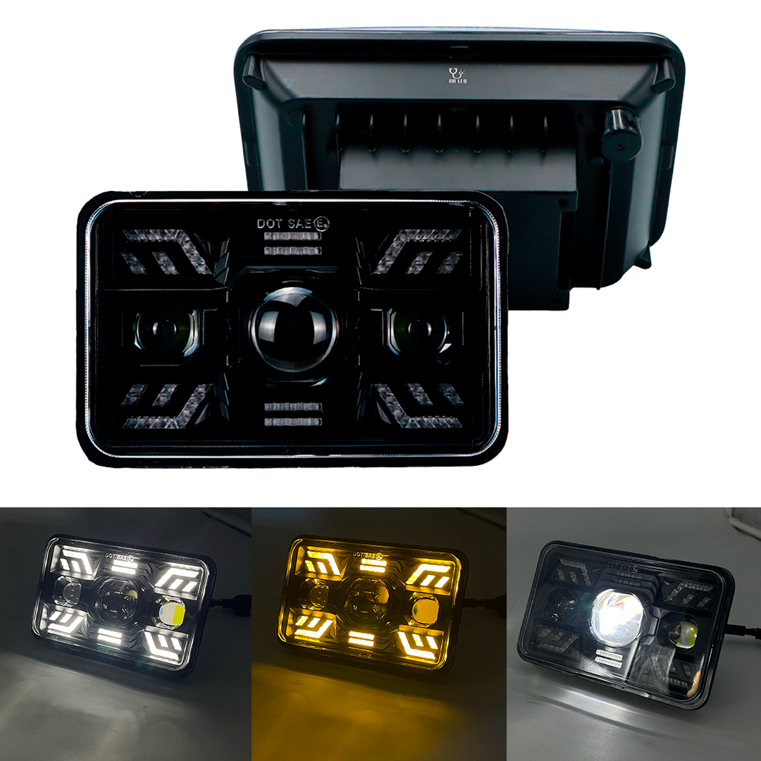 Unidad Cuadrada Led 4656 3 Lupas Diseño Tipo Spider