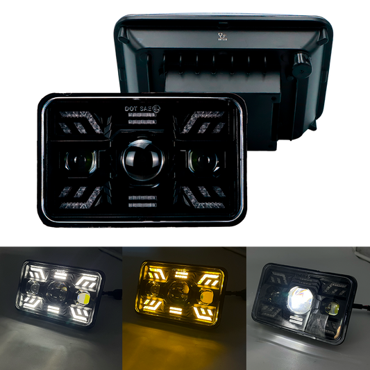 Unidad Cuadrada Led 4656 3 Lupas Diseño Tipo Spider