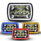 Unidad Cuadrada Led 6054 "Mirror" 45 LED Alta/Baja con Aro 12V cc