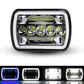 Unidad Cuadrada Led 6054 "Mirror" 45 LED Alta/Baja con Aro 12V cc