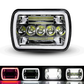 Unidad Cuadrada Led 6054 "Mirror" 45 LED Alta/Baja con Aro 12V cc
