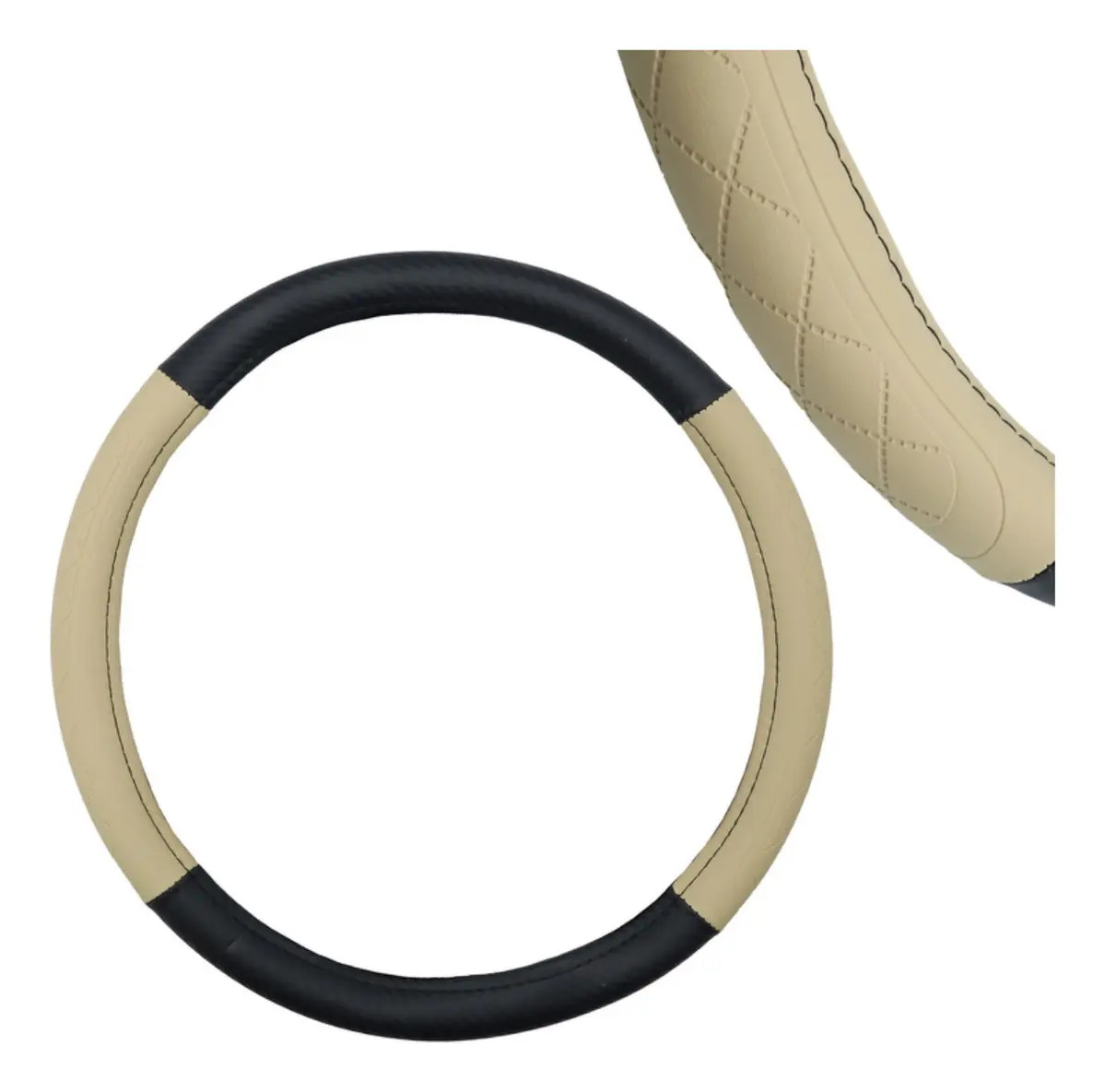 Funda Para Volante Vinil Fibra De Carbono Y Goma Lateral