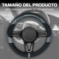 Funda Para Volante Vinil Negra Con Fibra De Carbono Blanco