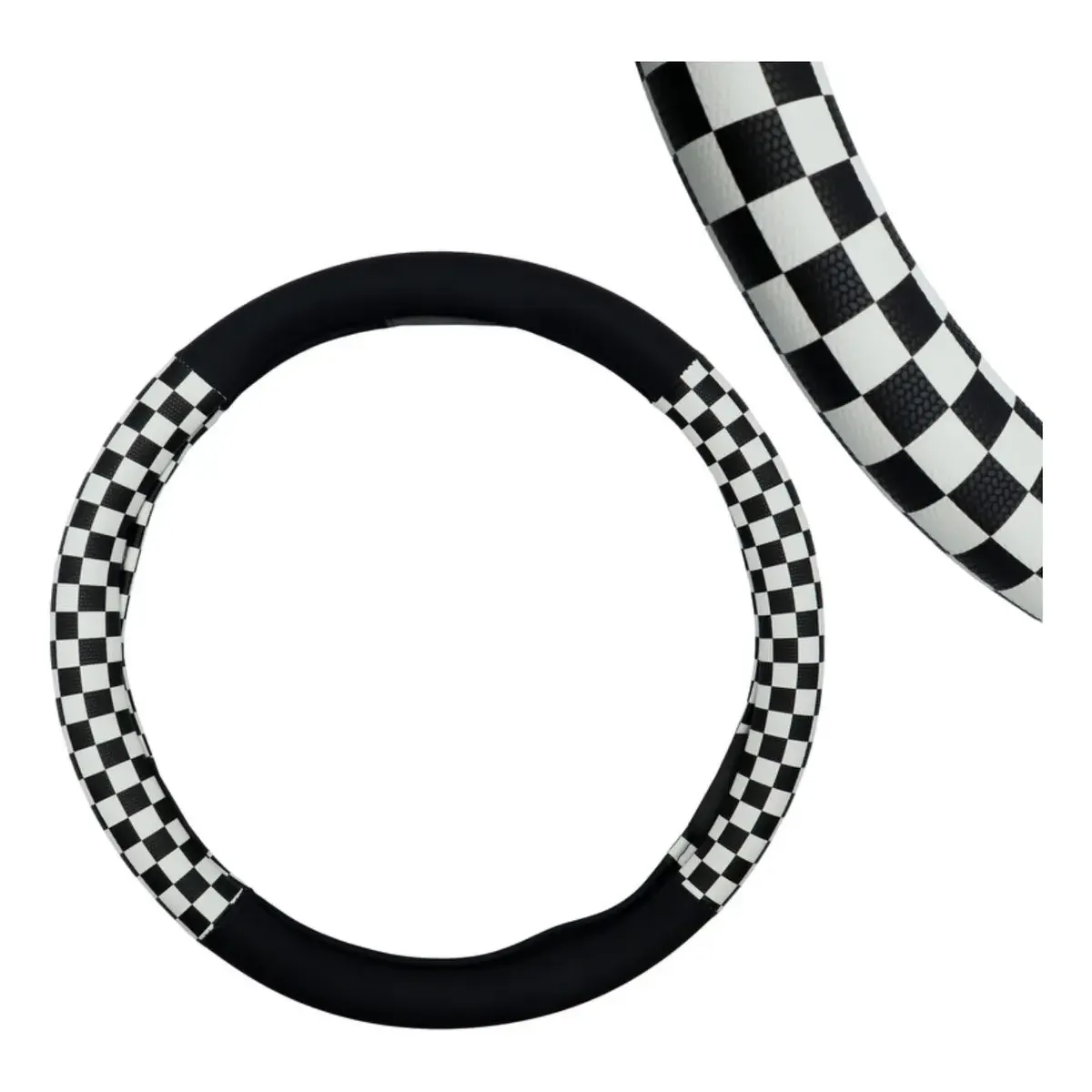 Funda Para Volante Con Diseño Cuadrícula