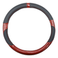 Funda Para Volante Vinil Negra Acabado Fibra De Carbono Rojo