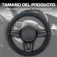 Funda Para Volante De Vinil Negra Con Costura Gris