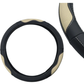 Funda Para Volante Negra Con Ondas Beige