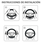 Funda Para Volante Negra Con Ondas Beige