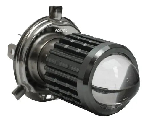 FOCO LED TIPO H4 PARA MOTO CON LUPA