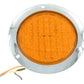 PLAFON LED 4" MICA RAYADA ESTROBO AMBAR