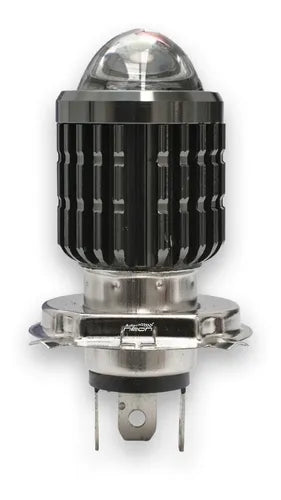 FOCO LED TIPO H4 PARA MOTO CON LUPA