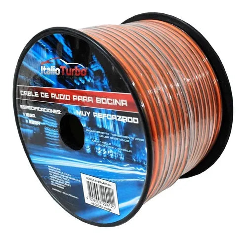 CABLE DE BOCINA NARANJA-CAFE  CALIBRE 18