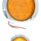 PLAFON LED 4" MICA RAYADA ESTROBO AMBAR